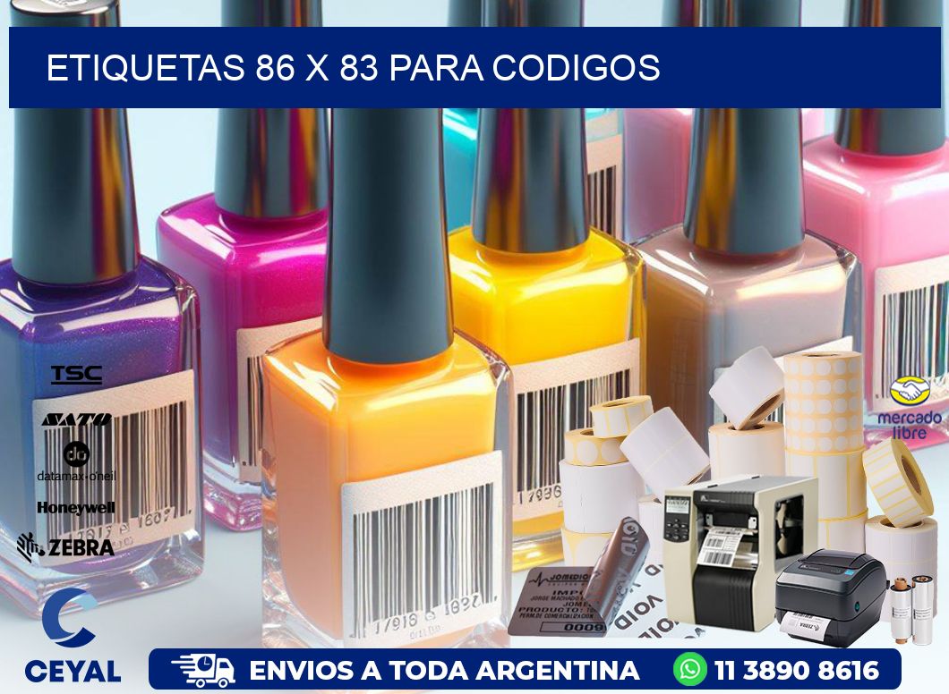 ETIQUETAS 86 x 83 PARA CODIGOS