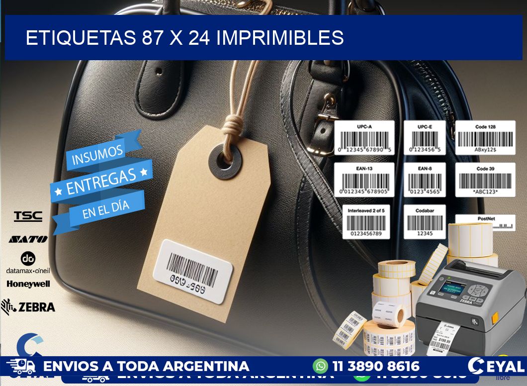 ETIQUETAS 87 x 24 IMPRIMIBLES