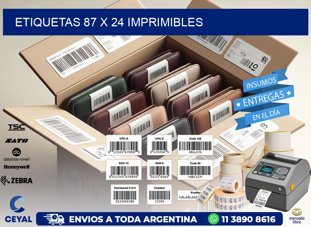 ETIQUETAS 87 x 24 IMPRIMIBLES