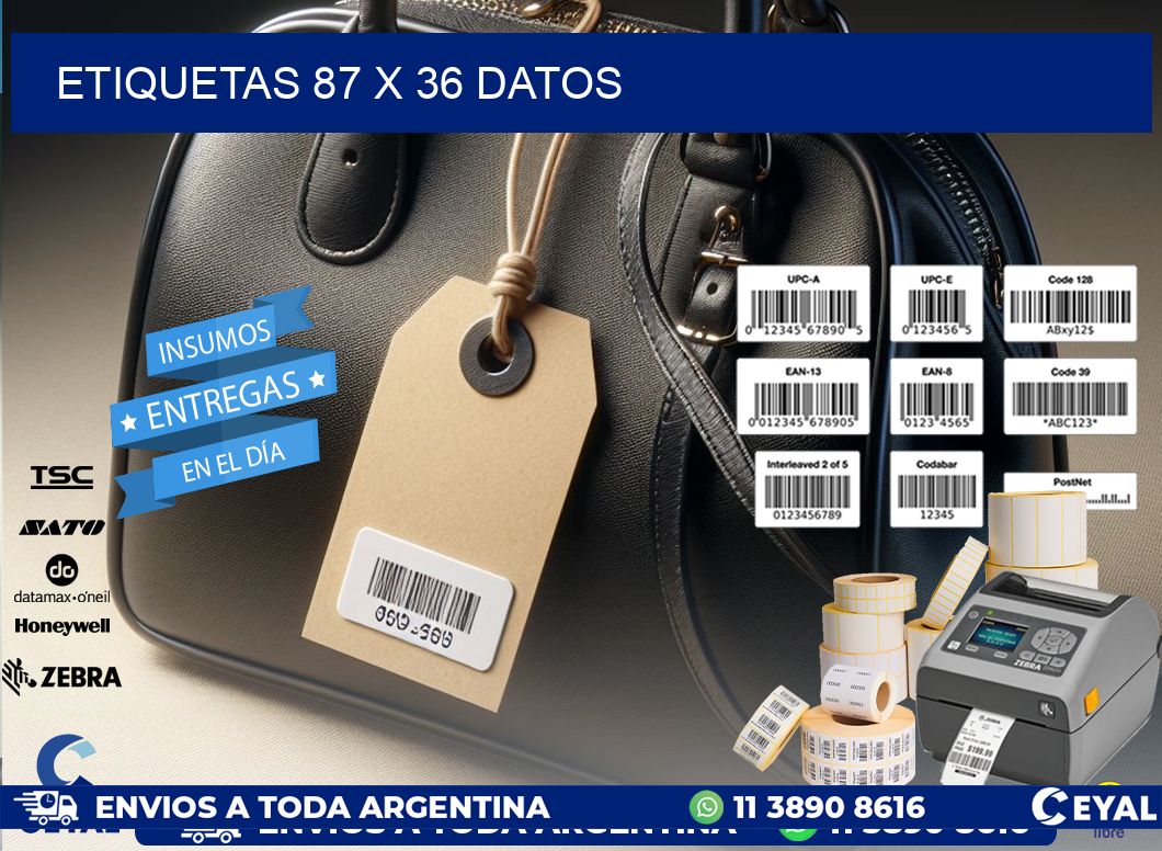 ETIQUETAS 87 x 36 DATOS