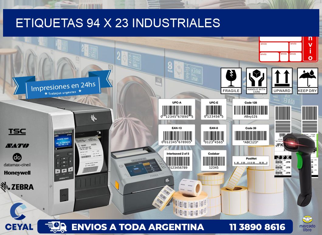 ETIQUETAS 94 x 23 INDUSTRIALES