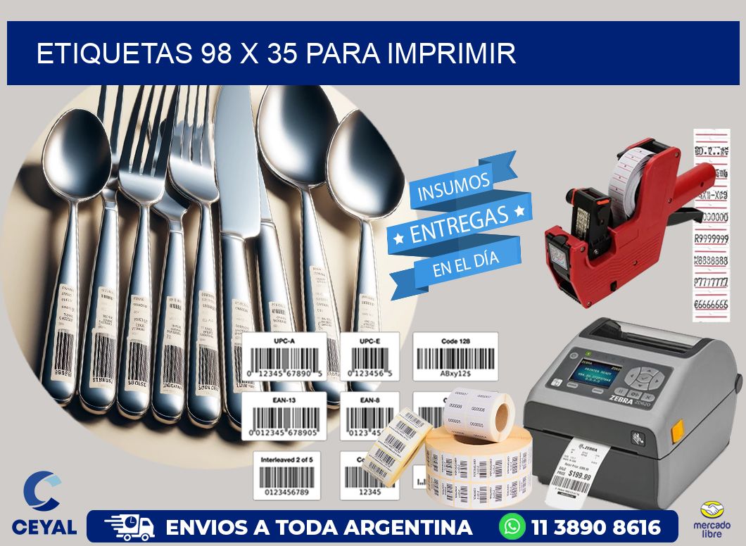 ETIQUETAS 98 x 35 PARA IMPRIMIR