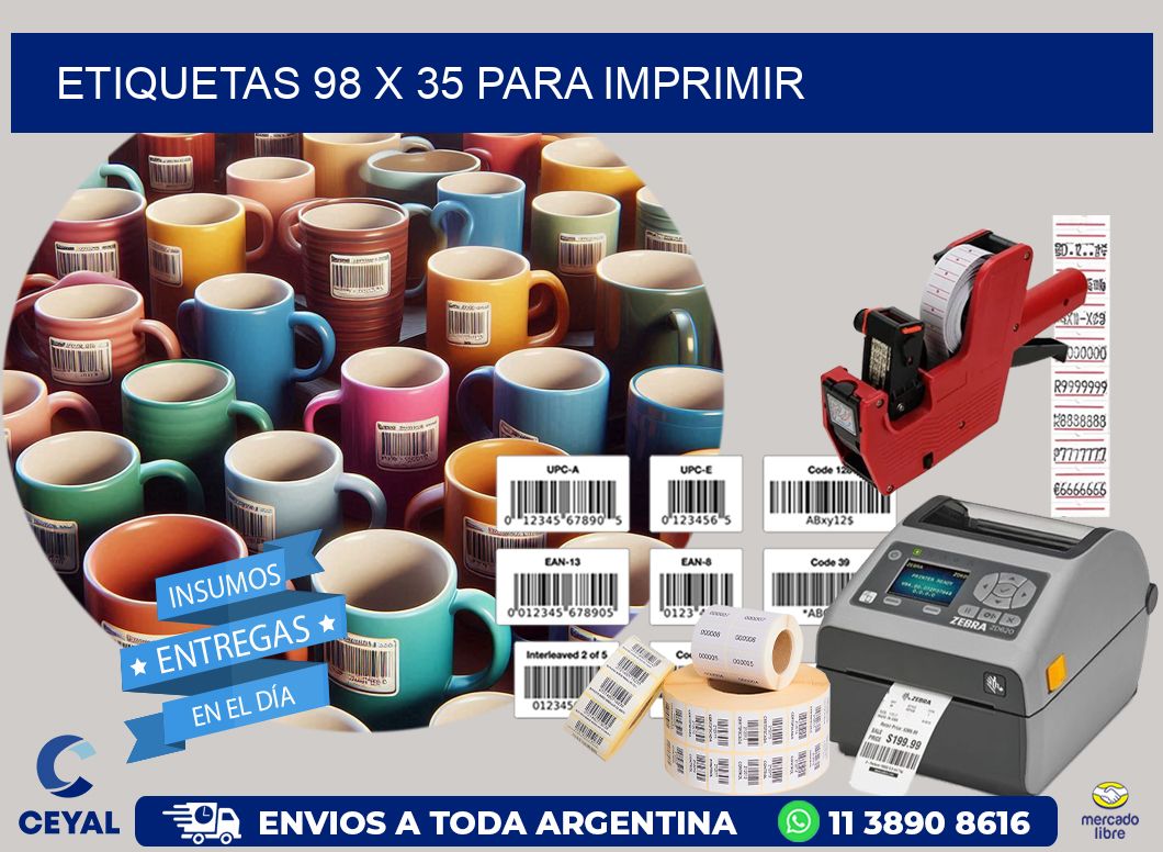 ETIQUETAS 98 x 35 PARA IMPRIMIR