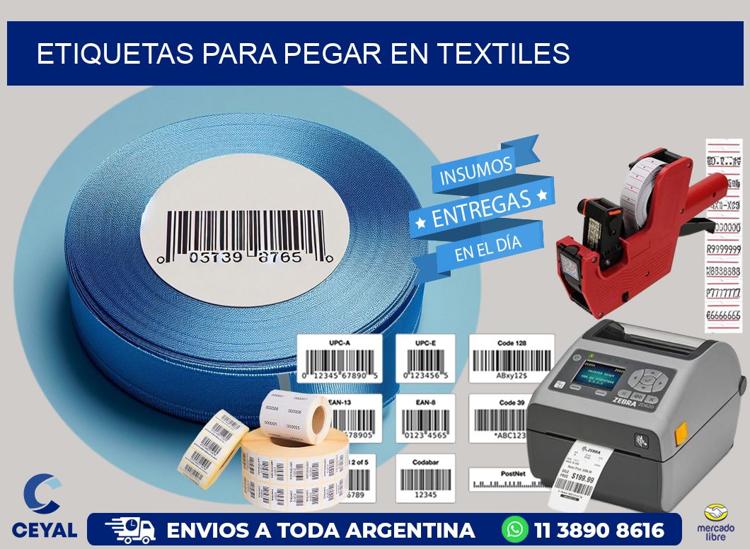 ETIQUETAS PARA PEGAR EN TEXTILES