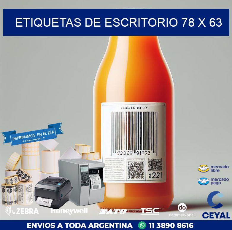 etiquetas de escritorio 78 x 63