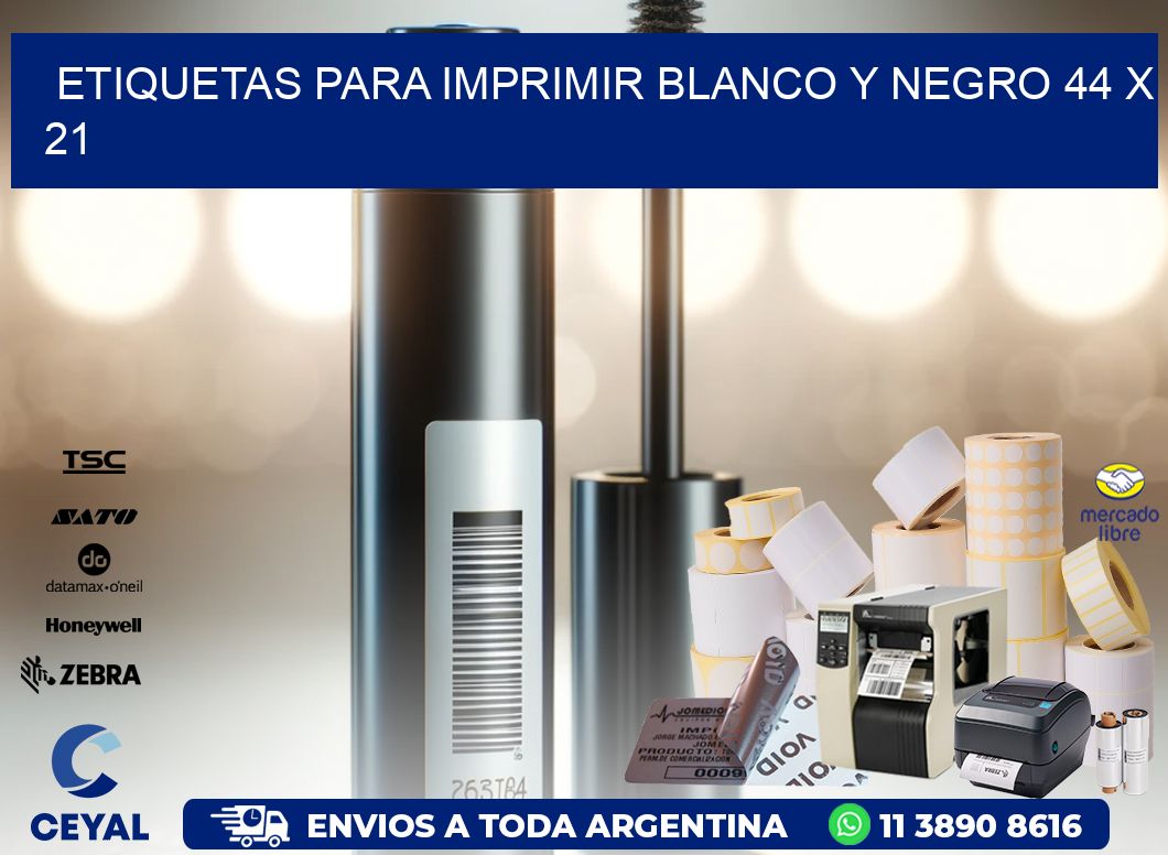 etiquetas para imprimir blanco y negro 44 x 21