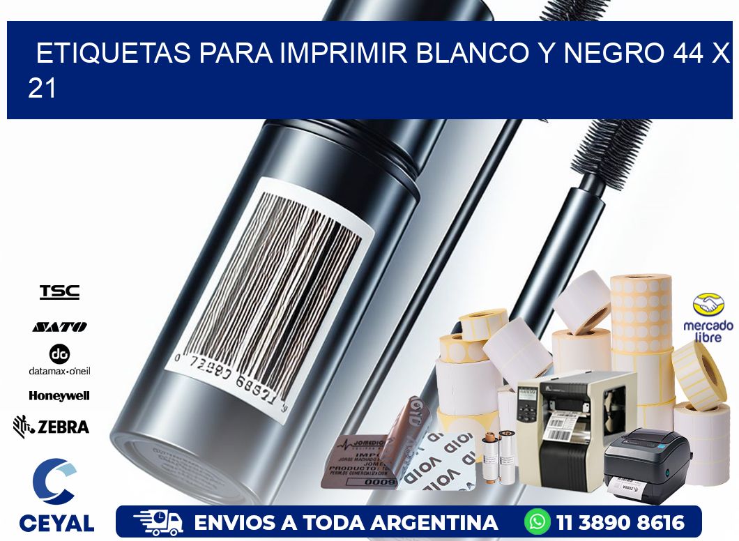 etiquetas para imprimir blanco y negro 44 x 21