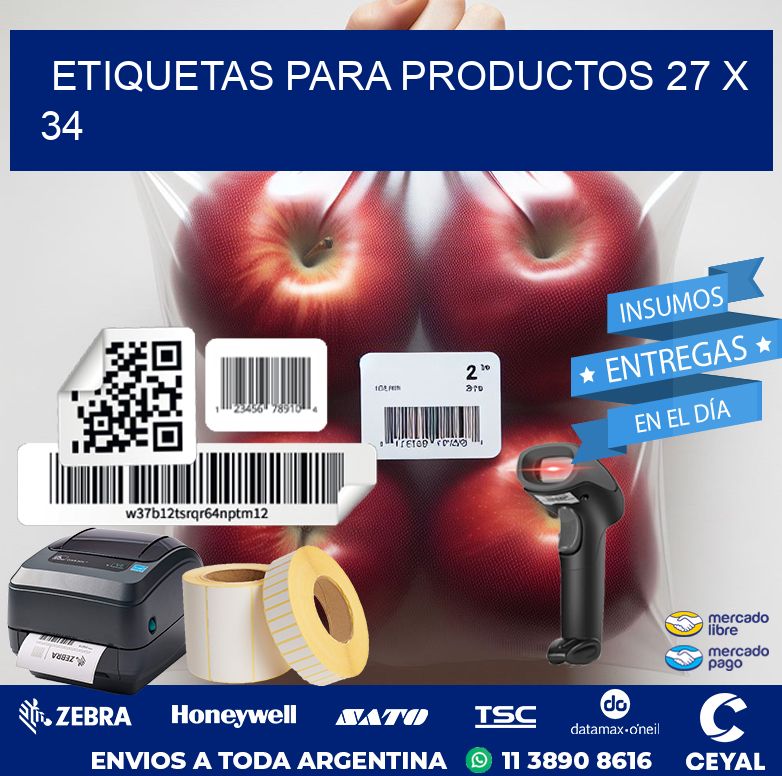 etiquetas para productos 27 x 34