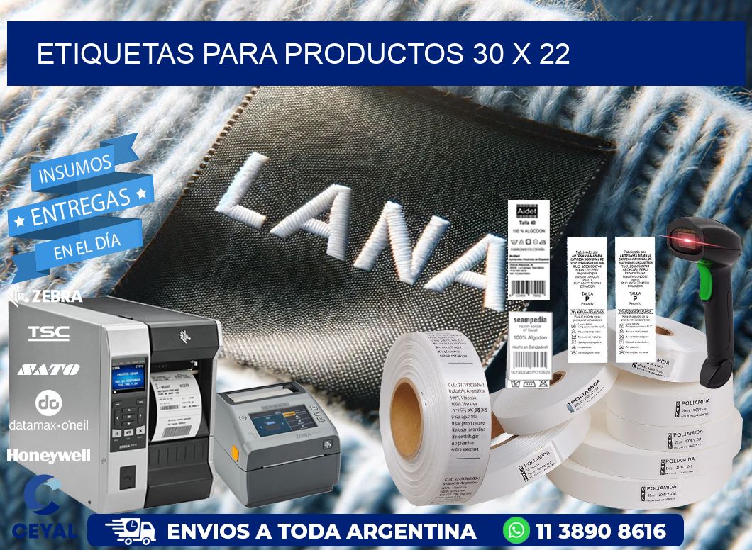 etiquetas para productos 30 x 22