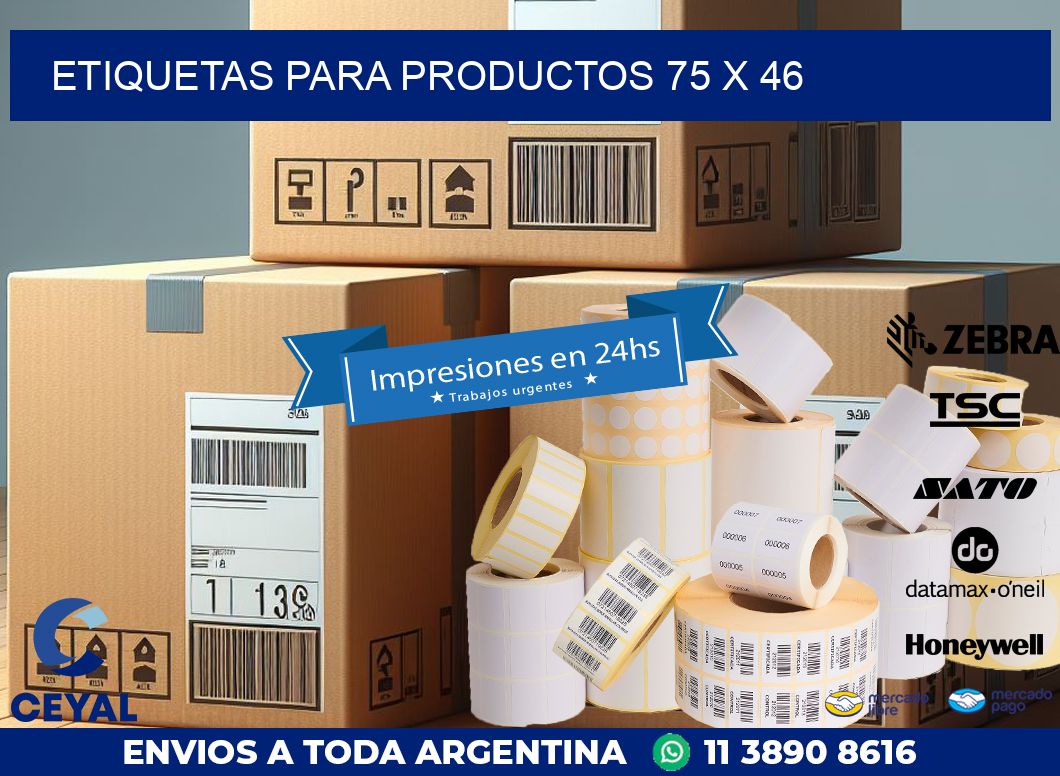 etiquetas para productos 75 x 46