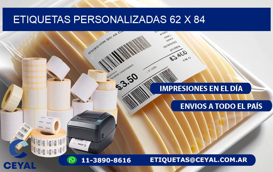 etiquetas personalizadas 62 x 84