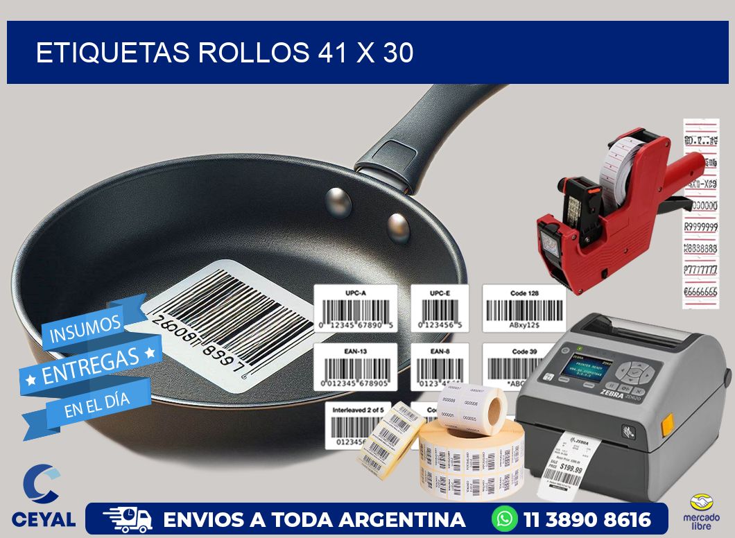 etiquetas rollos 41 x 30