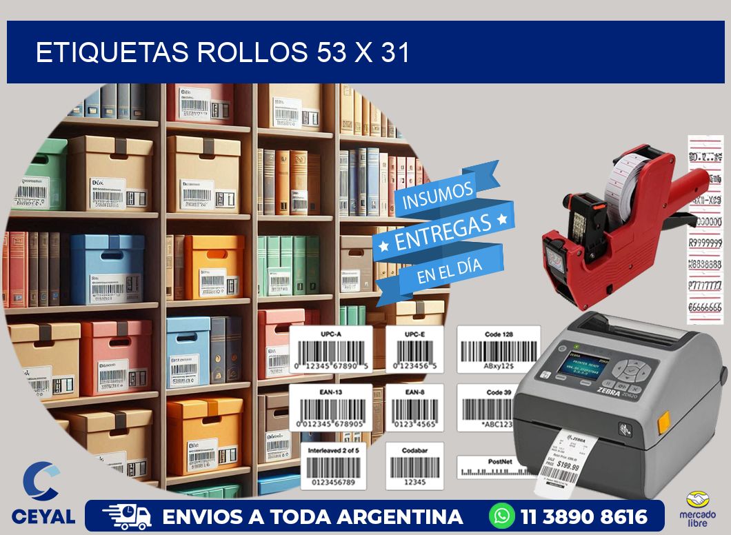 etiquetas rollos 53 x 31
