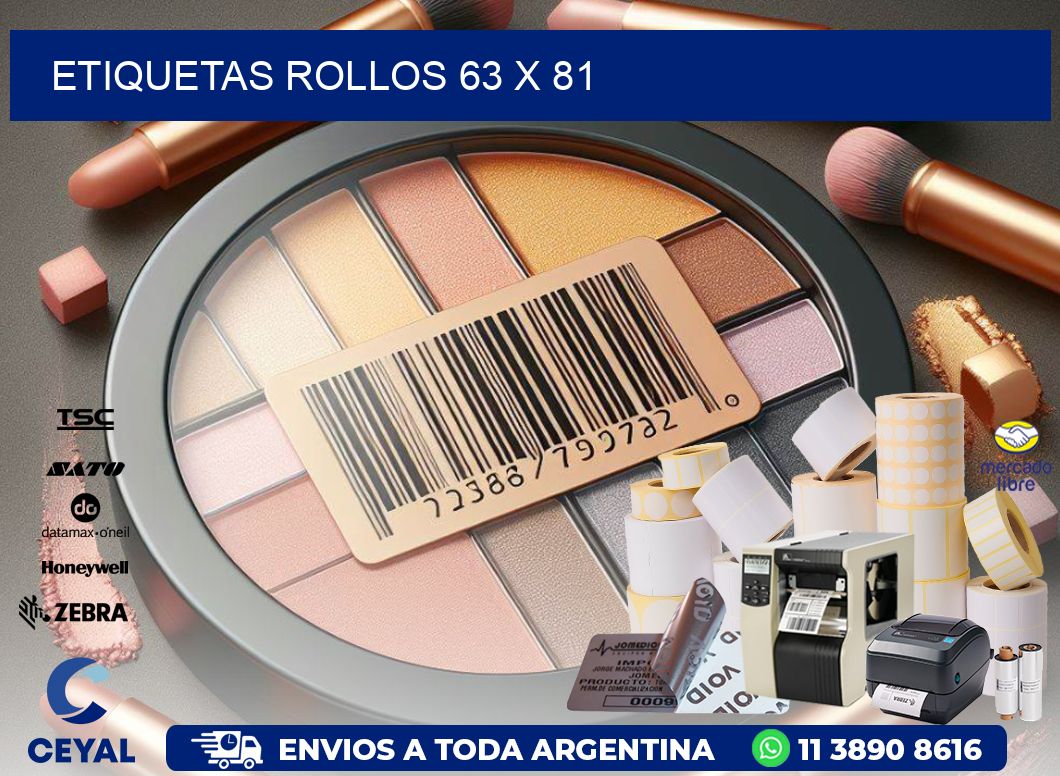 etiquetas rollos 63 x 81
