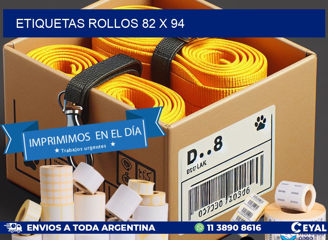 etiquetas rollos 82 x 94