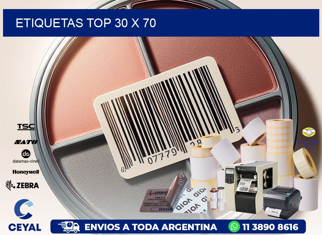 etiquetas top 30 x 70