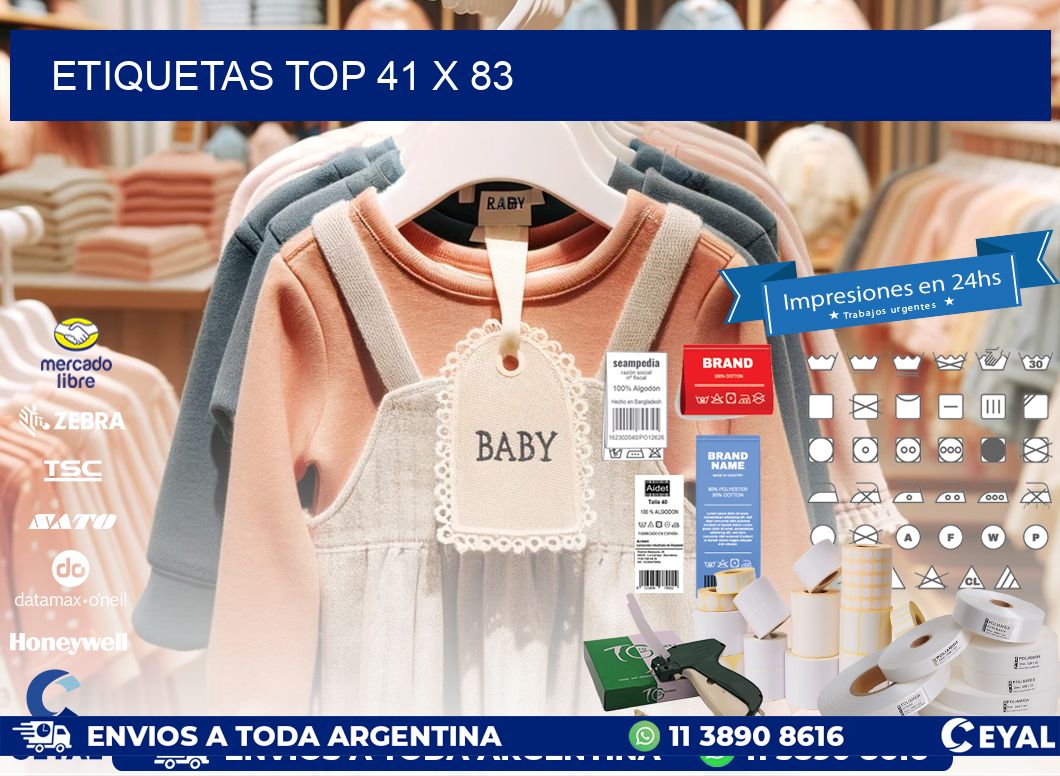 etiquetas top 41 x 83