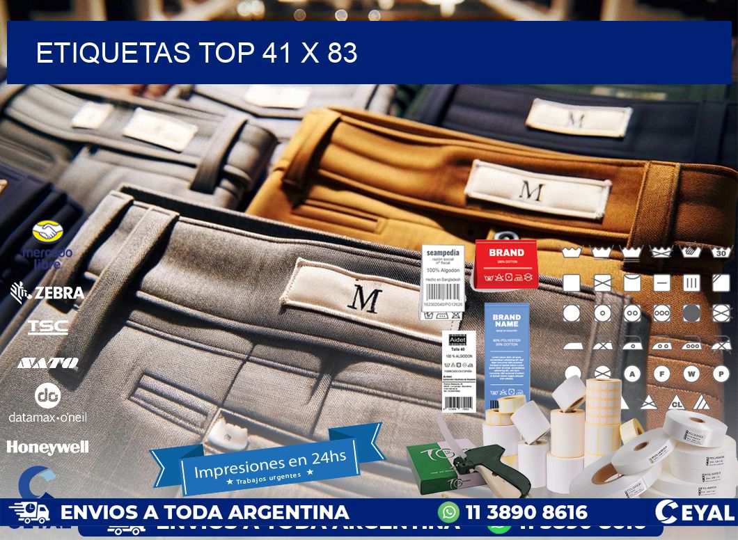 etiquetas top 41 x 83