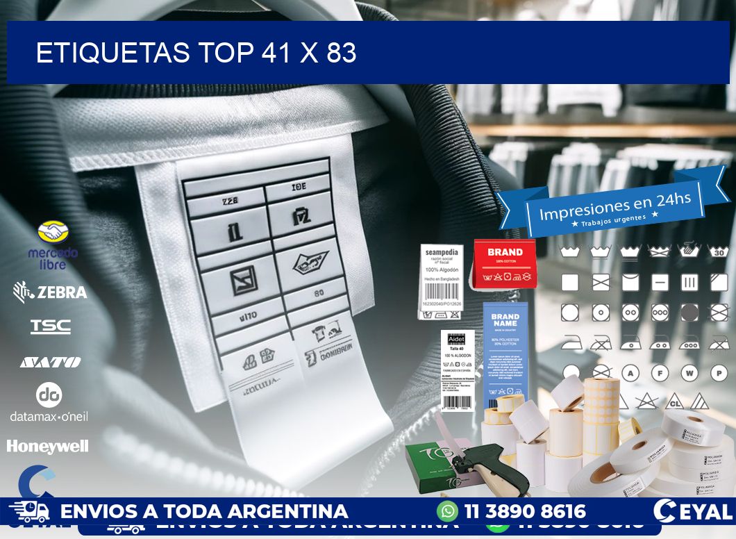 etiquetas top 41 x 83