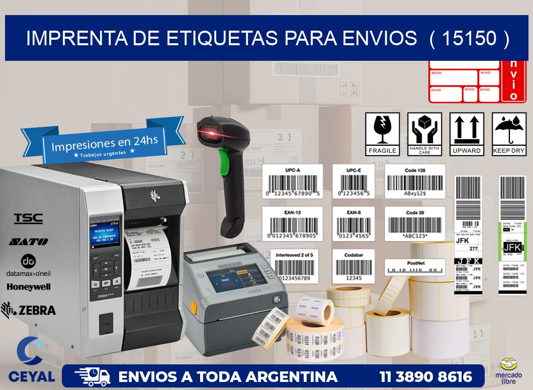 imprenta de etiquetas para envios  ( 15150 )