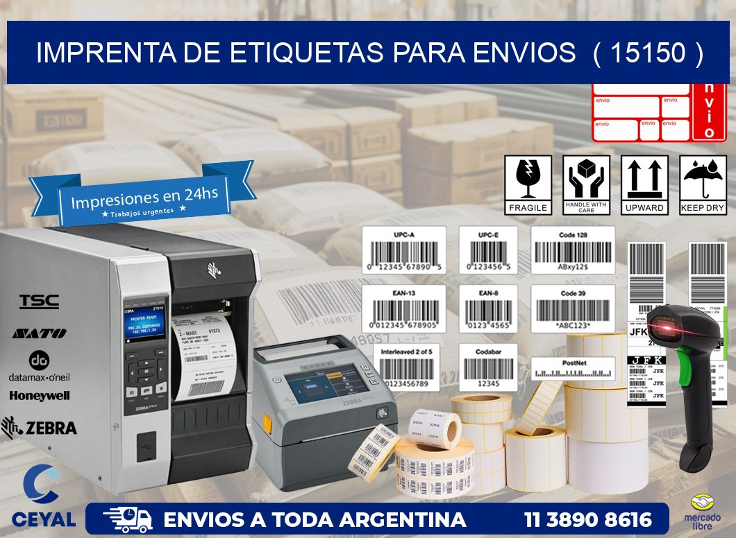 imprenta de etiquetas para envios  ( 15150 )