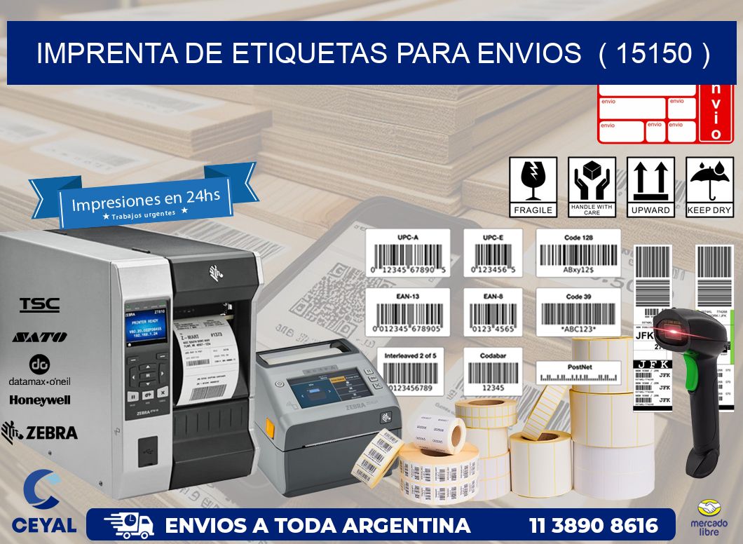 imprenta de etiquetas para envios  ( 15150 )