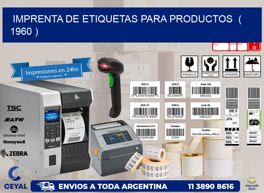 imprenta de etiquetas para productos  ( 1960 )