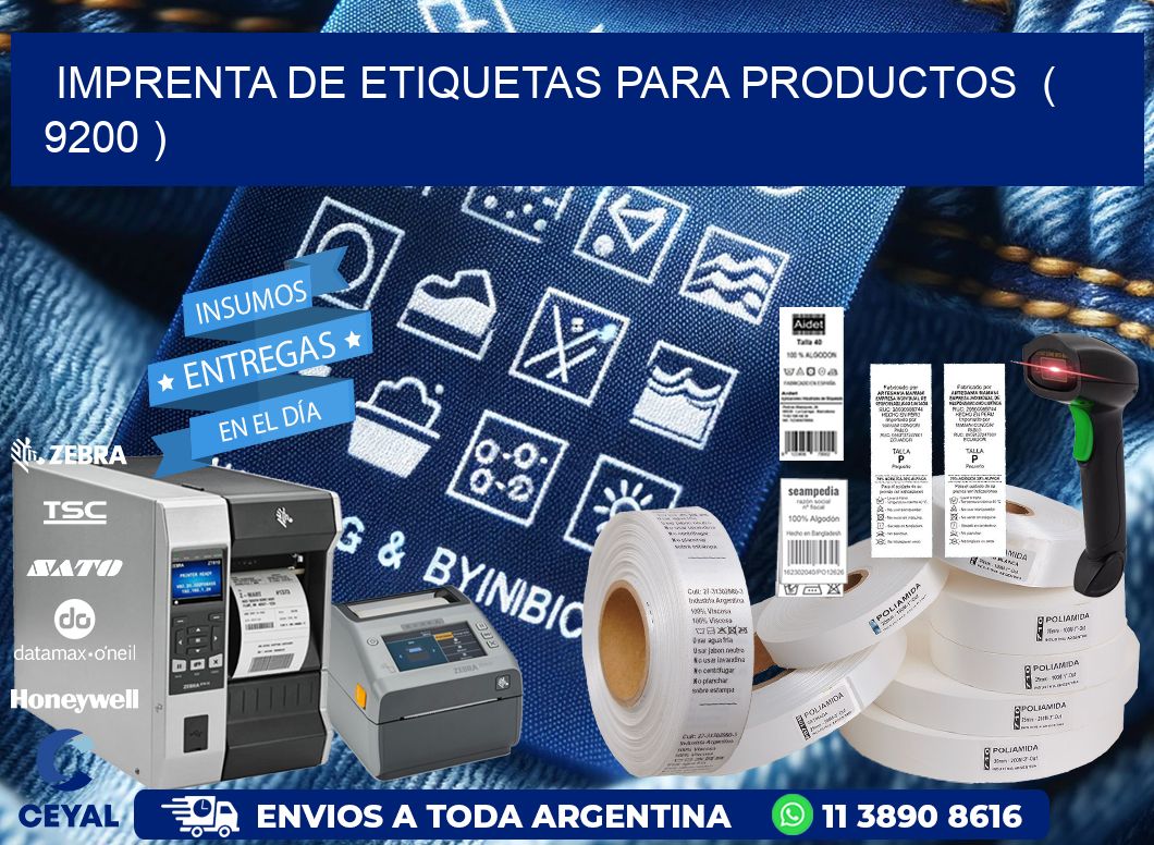 imprenta de etiquetas para productos  ( 9200 )