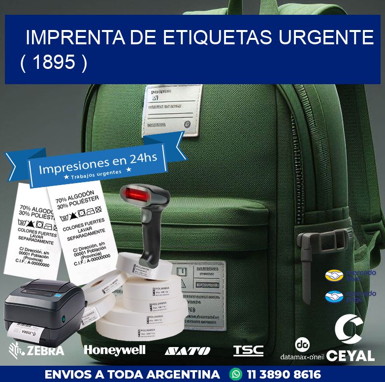 imprenta de etiquetas urgente  ( 1895 )