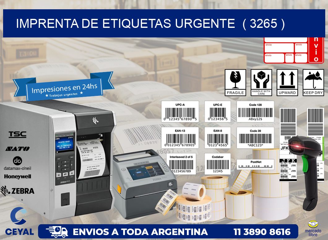 imprenta de etiquetas urgente  ( 3265 )