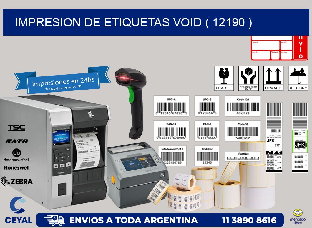 impresion de etiquetas VOID ( 12190 )