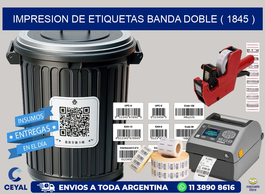 impresion de etiquetas banda doble ( 1845 )