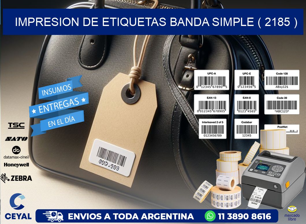 impresion de etiquetas banda simple ( 2185 )