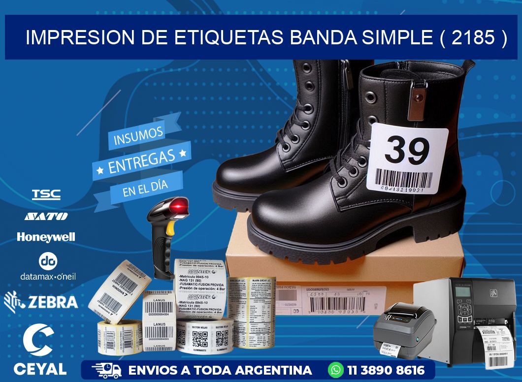 impresion de etiquetas banda simple ( 2185 )