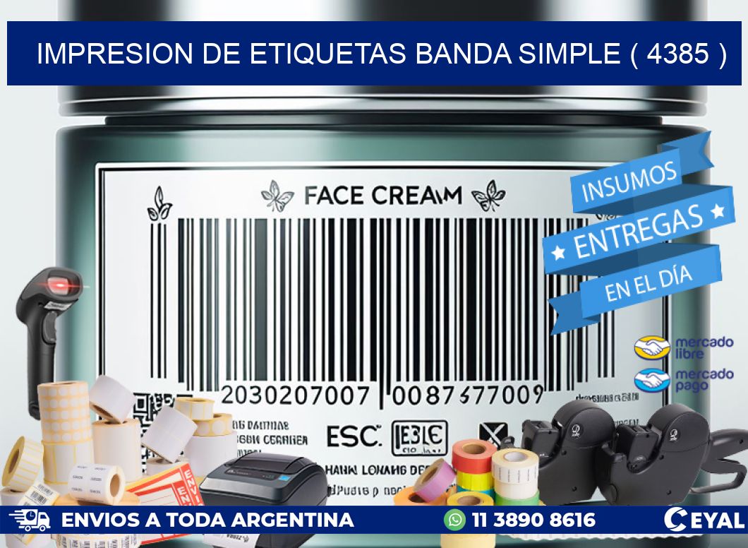 impresion de etiquetas banda simple ( 4385 )