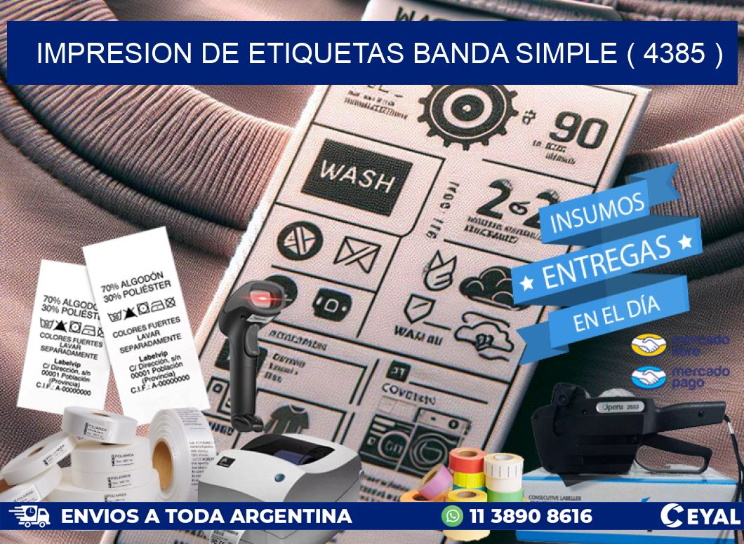 impresion de etiquetas banda simple ( 4385 )
