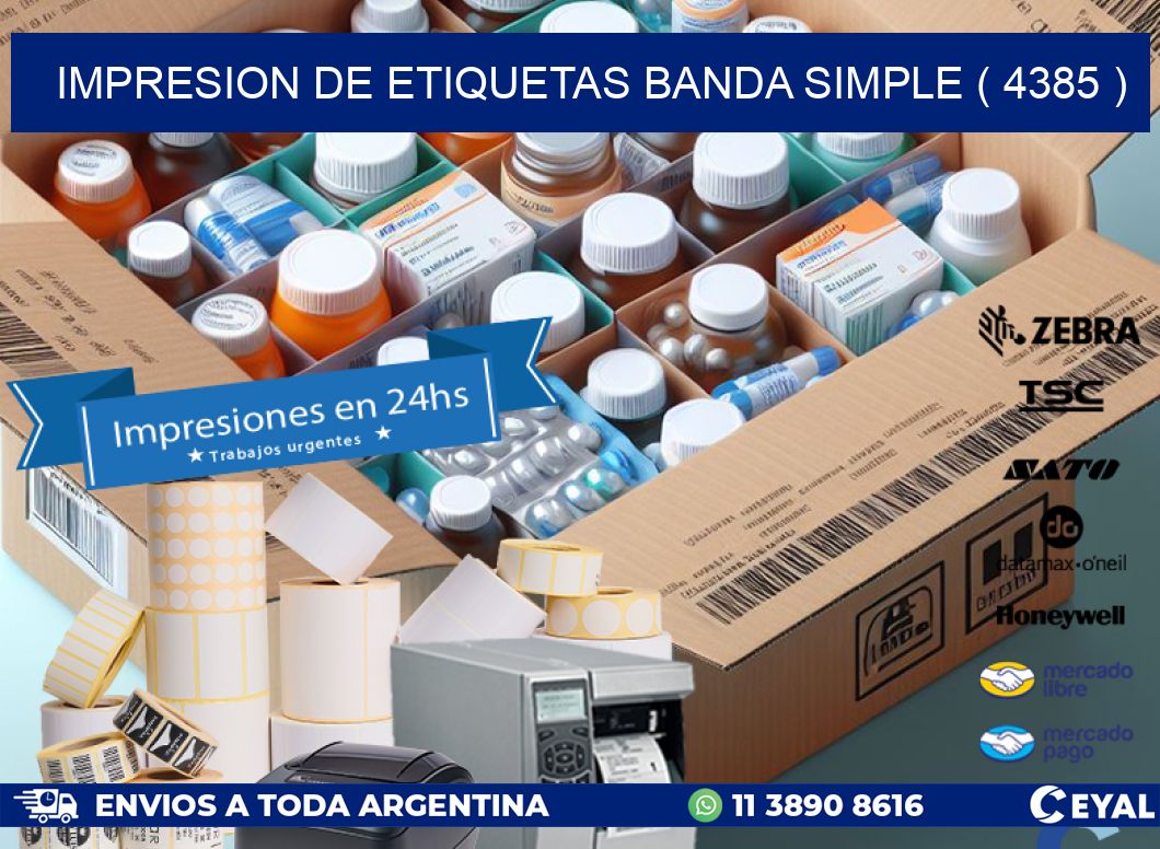 impresion de etiquetas banda simple ( 4385 )