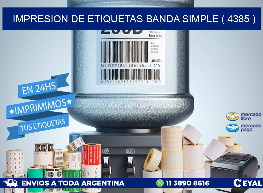 impresion de etiquetas banda simple ( 4385 )