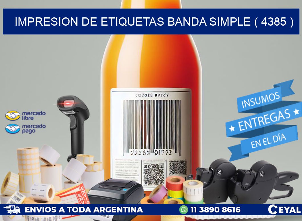 impresion de etiquetas banda simple ( 4385 )