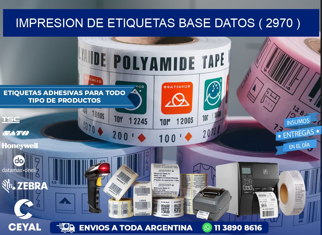 impresion de etiquetas base datos ( 2970 )