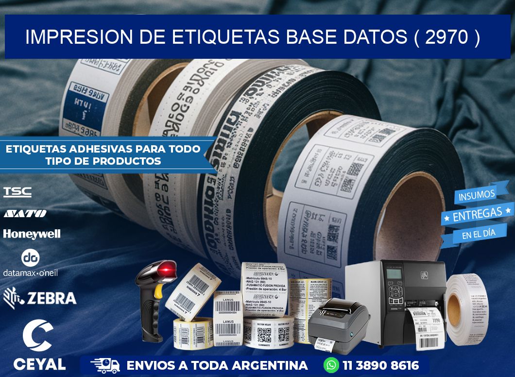 impresion de etiquetas base datos ( 2970 )