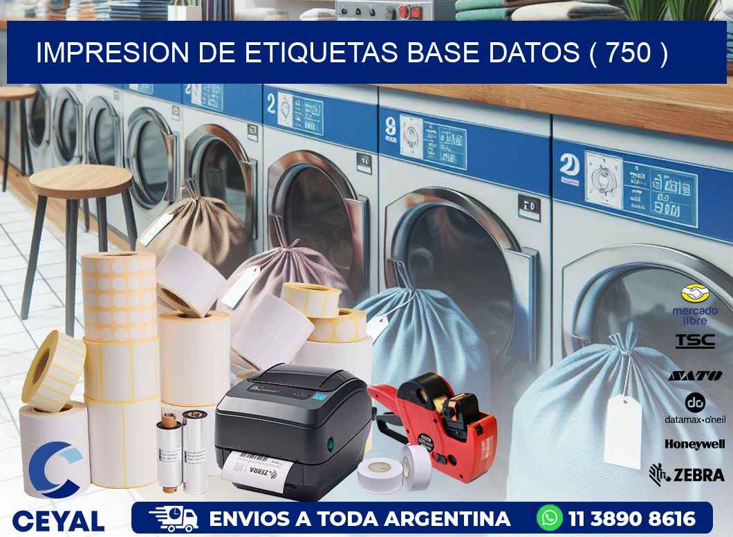 impresion de etiquetas base datos ( 750 )