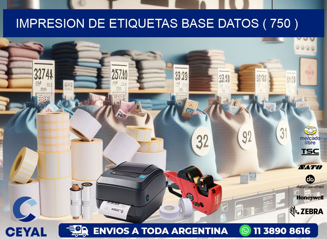 impresion de etiquetas base datos ( 750 )