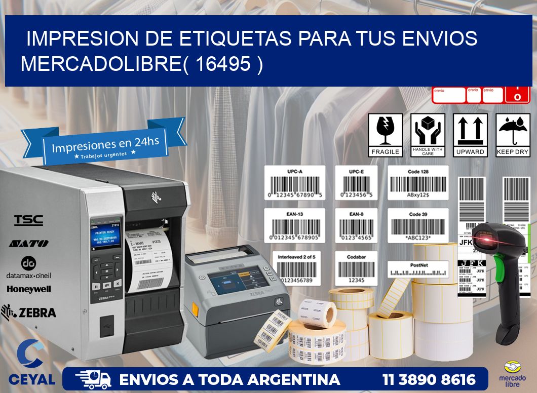 impresion de etiquetas para tus envios mercadolibre( 16495 )