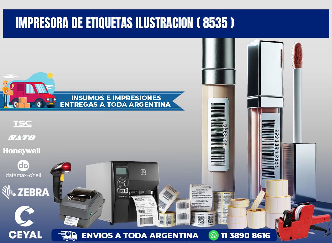 impresora de etiquetas ilustracion ( 8535 )