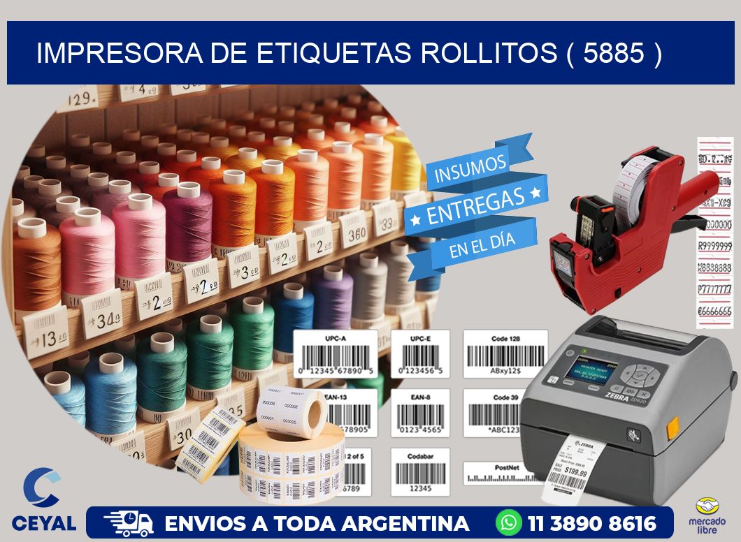 impresora de etiquetas rollitos ( 5885 )