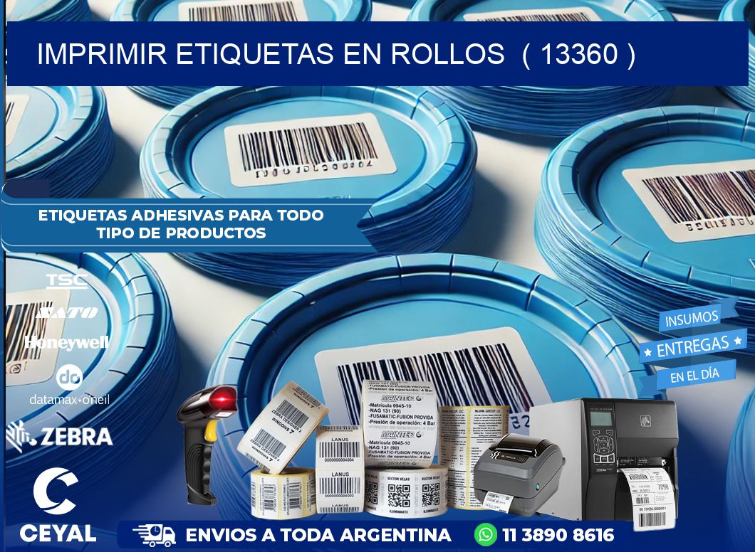 imprimir etiquetas en rollos  ( 13360 )