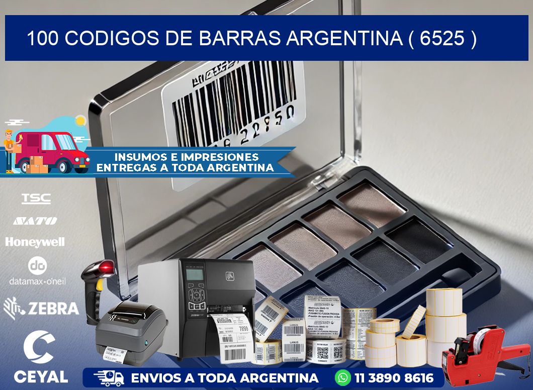 100 codigos de barras argentina ( 6525 )