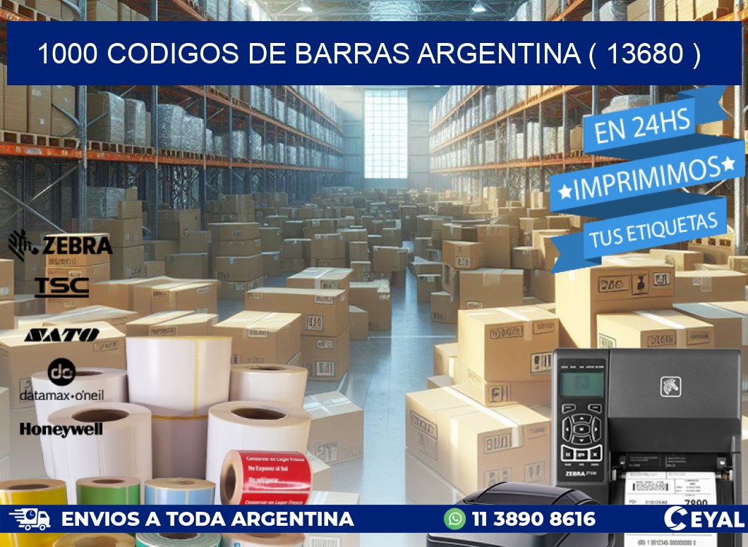 1000 codigos de barras argentina ( 13680 )