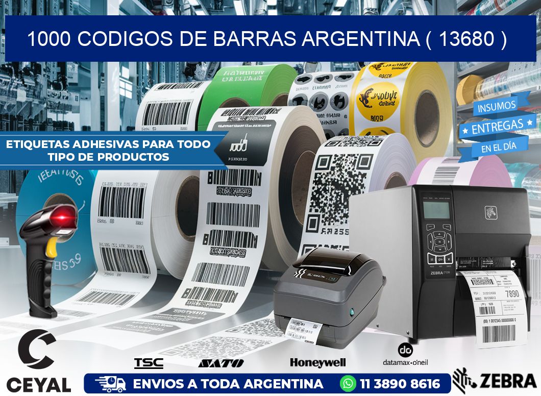 1000 codigos de barras argentina ( 13680 )